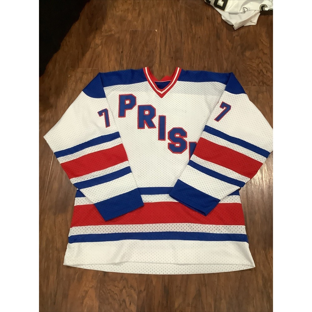 RED BLUE WHITE PRO ATHLETIC  HOCKEY JERSEY #77 ENDERBY XL